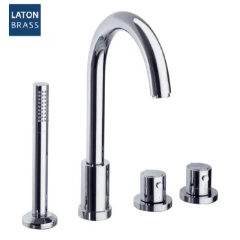 Смеситель на борт ванны Ramonsoler Arola термостатический с изливом и ручным душем 263303TM