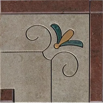 Керамогранит Casalgrande Padana Marte Angolo Floreale Rosa Portogallo (Rosa Portogallo, Madras Pink) 15х15