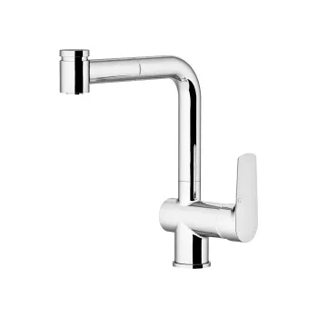 Смеситель для раковины Gattoni H2omix3000 Cucina 205 3070/30C0cr с выдвижным распылителем излив, хром