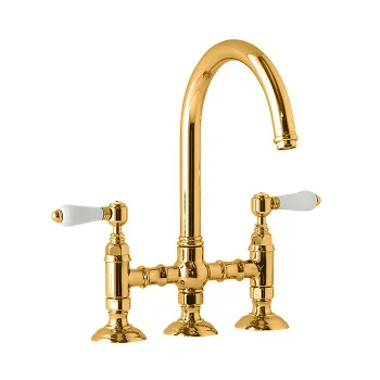 Смеситель для кухни Nicolazzi El Capitan на 2 отверстия, gold 1460GO69