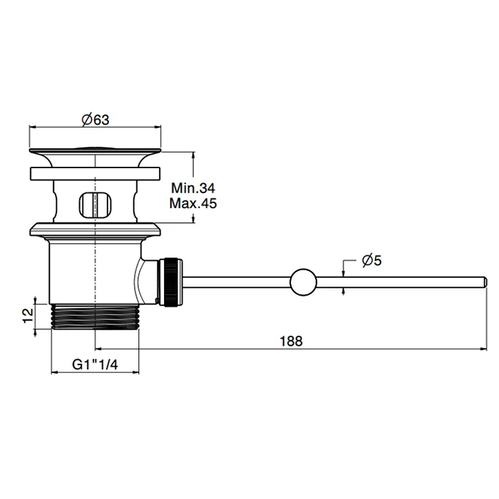 Донный клапан для раковины Fima Carlo Frattini Complementi Bagno хром F2004CR