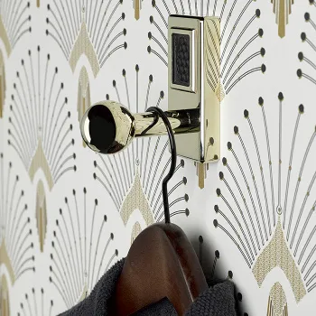 Крючок одинарный THG Metropolis Cristal Noir A2L-F30-517 soft gold