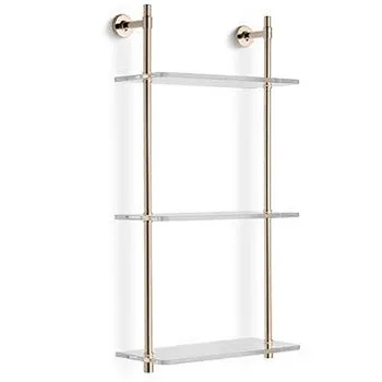 Стеллаж Bertocci Cinquecento с 3 стеклянными полками 30х62, nichel mat 11005406050