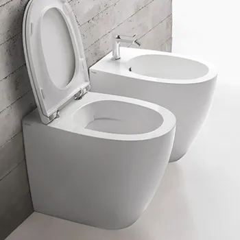 Унитаз напольный Globo 4ALL MD004.BI крепёж к полу в комплекте, белый