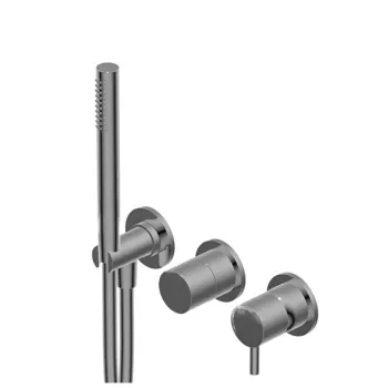 Смеситель для душа Ritmonio Diametro35 S встраиваемый брашированный чёрный хром PR52GG201BLX