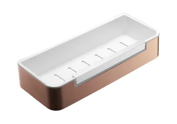 Полка прямая  для душа Benesque 70011506 бронза брашированная