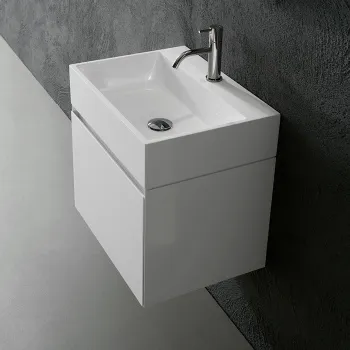 Комплект мебели Antonio Lupi Gesto 54х40хh37.5, с раковиной, с 1 ящиком, белый goffrato А0002424219