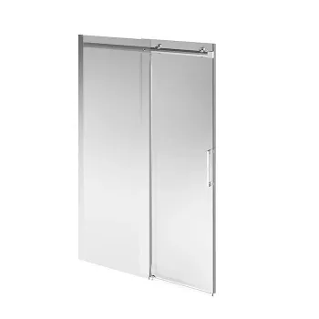 Душевая дверь CRISTALLO Kerama Marazzi раздвижная с функцией soft close, 140х210, брашированный никель, уп-ка 1/2 CT.140.1/2.SD.BN