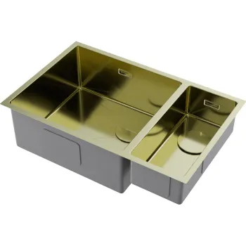 Мойка кухонная Omoikiri Taki 69-2-U/IF-LG светлое золото L 4997051