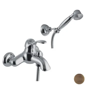 Смеситель для ванны внешнего монтажа Fima Carlo Frattini Lamp с душевым комплектом, бронза F3304BR