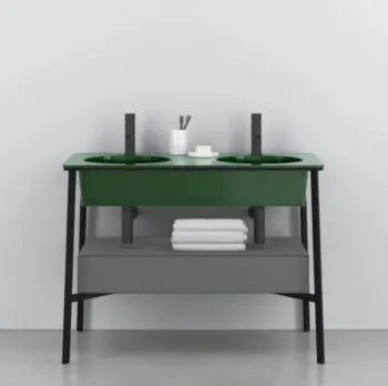 Раковина встраиваемая Cielo I Catini Catino Doppio CALADSF AL 100 см зеленый