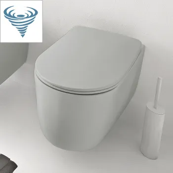 Унитаз подвесной Kerasan Nolita 531559 смыв Tornado, с креплениями WB9N, Grigio matt