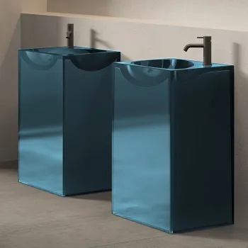 Раковина напольная Dea Design Pedestal Basin 495х455хh880, dark blue DD2024 495 R11