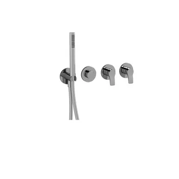 Смеситель для ванны Fantini Al/23 встраиваемый, на 2 источника, без излива, наружная часть, хром 26 02 B717B