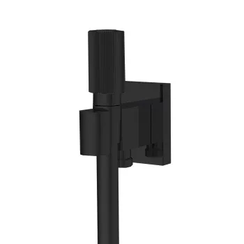 Душевой гарнитур Fima Carlo Frattini Switch On ручной душ с держателем, настенный, чёрный матовый F5975NS