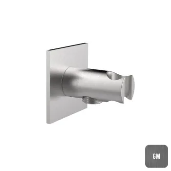 Вывод из стены с держателем для душевой лейки Almar, gun metal brushed pvd E095034.GM316