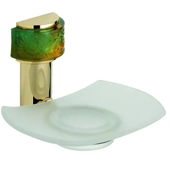 Мыльница стеклянная THG Island U5B-F30-500 soft gold