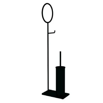 Напольные стойки Bertocci Moon бумагодержателем и полотенцедержателем 22х12х83h, черный матовый 14703720800