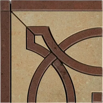 Керамогранит Casalgrande Padana Marte Angolo Rinascimento B Palissandro (Madras Pink, Palissandro) 15х15