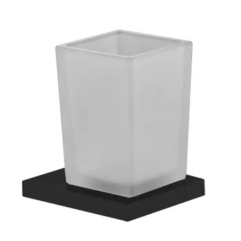 Стакан Fima Carlo Frattini Accessori стекляный, подвесной, чёрный матовый F6023/1WNS