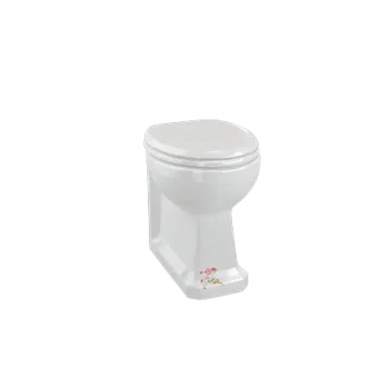 Напольный унитаз Burlington Bespoke/floral P14 BLOSS розовый