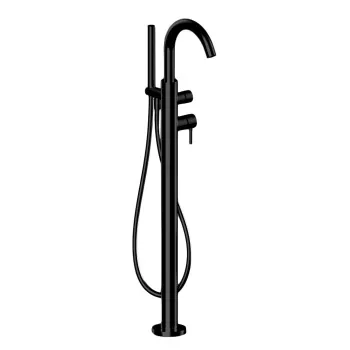 Смеситель для ванны Fantini Nostromo Напольный наружная часть черный матовый 5013E880B