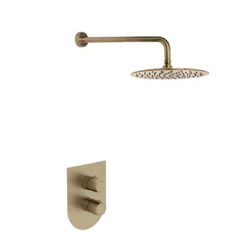 Смеситель для душа Ramonsoler Urban Chic встраиваемый термостатический с тропическим душем золото K2124012OC