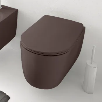 Унитаз подвесной Kerasan Nolita 531475 с креплениями WB9N, Бургундский матовый