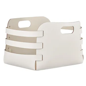 Корзина ADJ Riga 27x36xH25, белый/панна котта 2844434