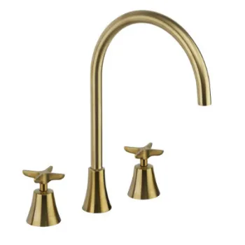 Смеситель для раковины Ramonsoler Adagio на 3 отверстия золото 914202OC