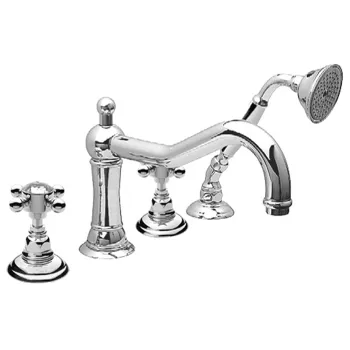 Смеситель на борт ванны с душем Nicolazzi Half Dome Crystal на 4 отверствия, излив: 246 мм, хром 1449CR93