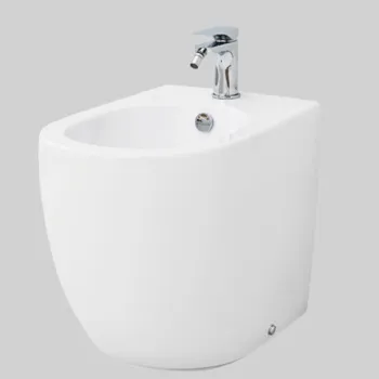 Биде напольное Artceram File 2.0 37х52, 1 отверстие, saniglaze, белый глянцевый FLB004 01 00