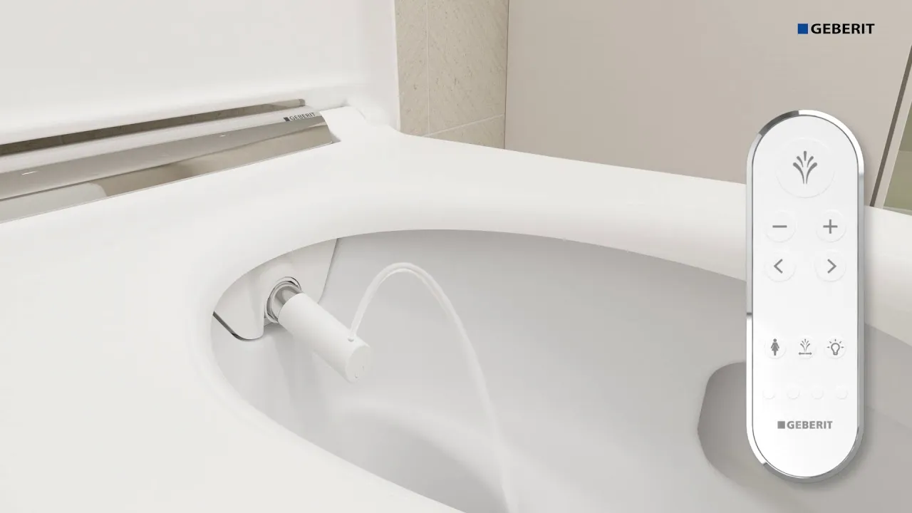 Унитаз-биде подвесной Geberit AquaClean Sela 146.220.21.1 панель хром