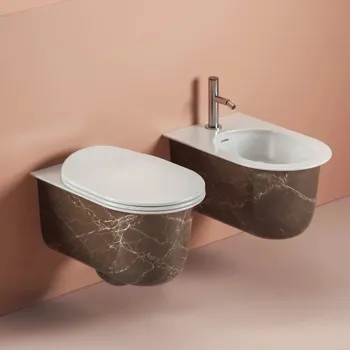 Биде подвесное Artceram Chic 38х53, 1 отверстие, bronze amani CHB001 49 00