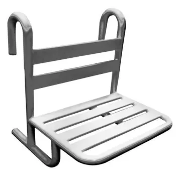 Съемное сиденье Nofer для душа или ванной из нержавеющей стали матовое 15042.MOV.S