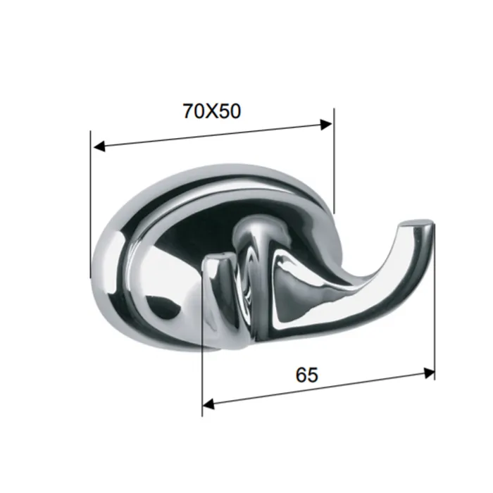 Крючок двойной Daniel Revival Acc.B. медь vecchio rame REAP960 vr 64