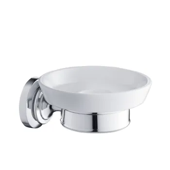 Мыльница Burlington RA51 хром/белый