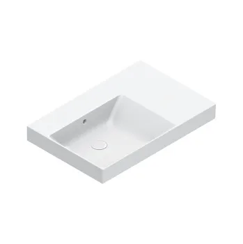 Раковина Catalano Zero 75x50 чаша слева, без отв, белый глянцевый 120790001