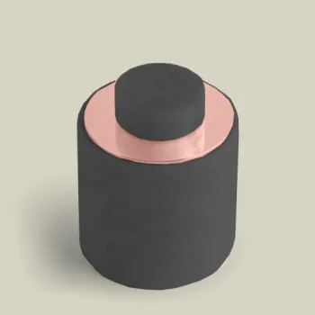 Контейнер с крышкой Bertocci Carrarino, черный мрамор/розовое золото 12444035500