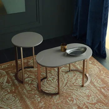 Столик Vitage Milldue Edition Tailor 654х354х392, структура матовое розовое золото, глянцевый argilla 7683.116.331