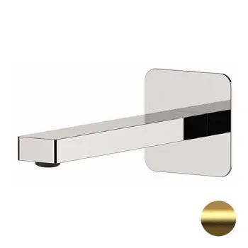 Излив настенный Remer Slash & Dot 19см Slash золото брашированное (BG) 91SLBG