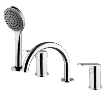 Смеситель на борт ванны Fima Carlo Frattini Spot на 3 отверстие, с ручным душем, хром F3014NCR