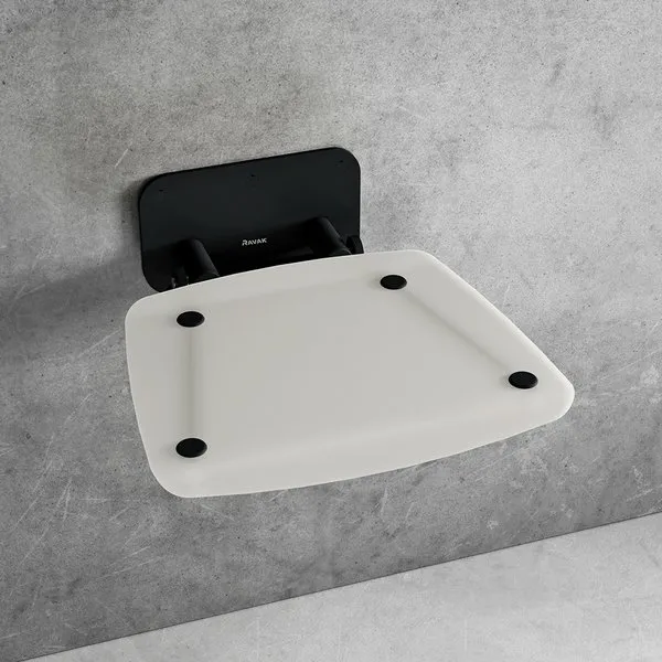 Универсальное складное сиденье для душа Ravak OVO B II-OPAL/BLACK B8F0000060