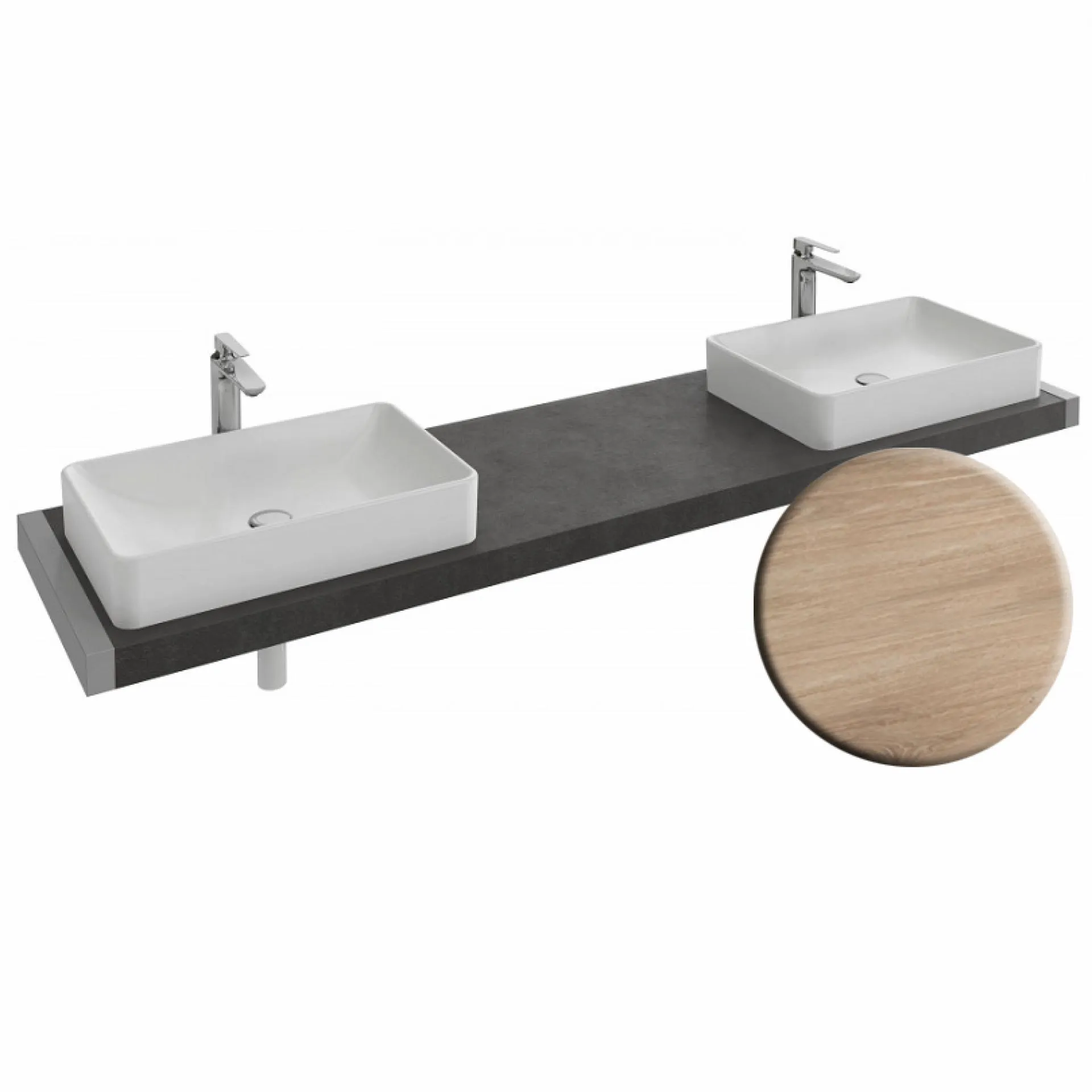 Столешница для раковины Jacob Delafon Parallel EB74-2000-E10 Квебекский дуб светлое дерево