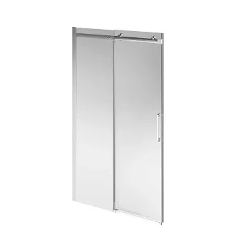 Душевая дверь CRISTALLO Kerama Marazzi раздвижная с функцией soft close, 120х210, брашированный никель CT.120.SD.BN