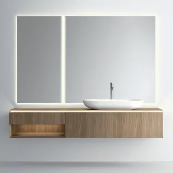 Зеркало Noorth Milldue Edition Puro Vetra 1260х1200х28, с 4-х сторонней светодиодной подсветкой 4000K, с трансформатором, рама в алюминиевой отделке, 2279