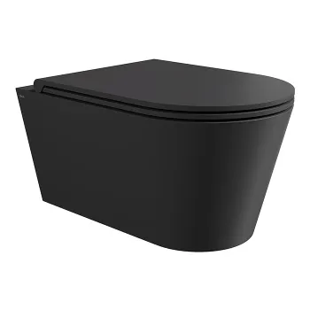 Унитаз подвесной Alice Hide Round 31170108 чёрный матовый