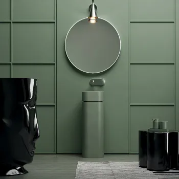 Раковина накладная квадратная Kerasan Hako 30х30хH15, verde matte, зеленый 554311