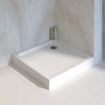 Душевой поддон квадратный RGW SMC SMC-W белый (Уценка) 900x900 мм 57350199-01U