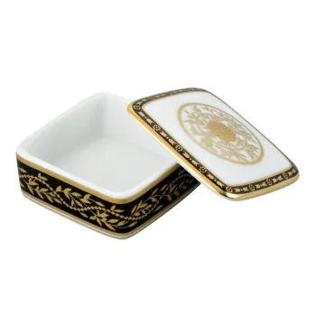 Коробка для таблеток керамическая THG Marquise Noir Decor Or A7F-A02-4617 белый